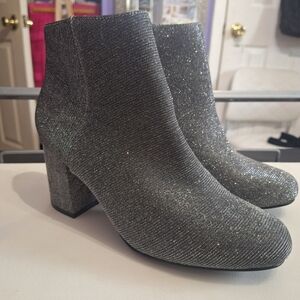 Elegant Silver Ankle Boots